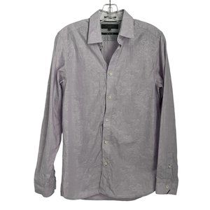 Ted Baker London Spageti Lilac Purple Modern Fit Long Sleeve Button Up Shirt 15"
